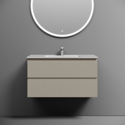 Тумба под раковину Sancos SNOB T SNT90CE 90х40 подвесная цвет бежевый - фото 3